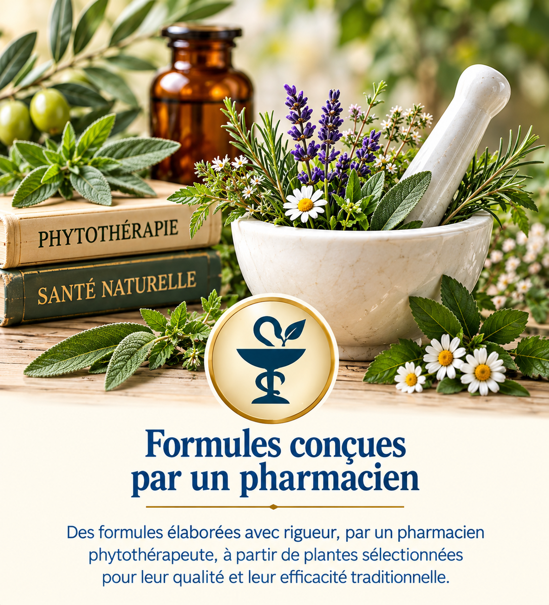 Pharmacien examinant un flacon de plante dans un laboratoire